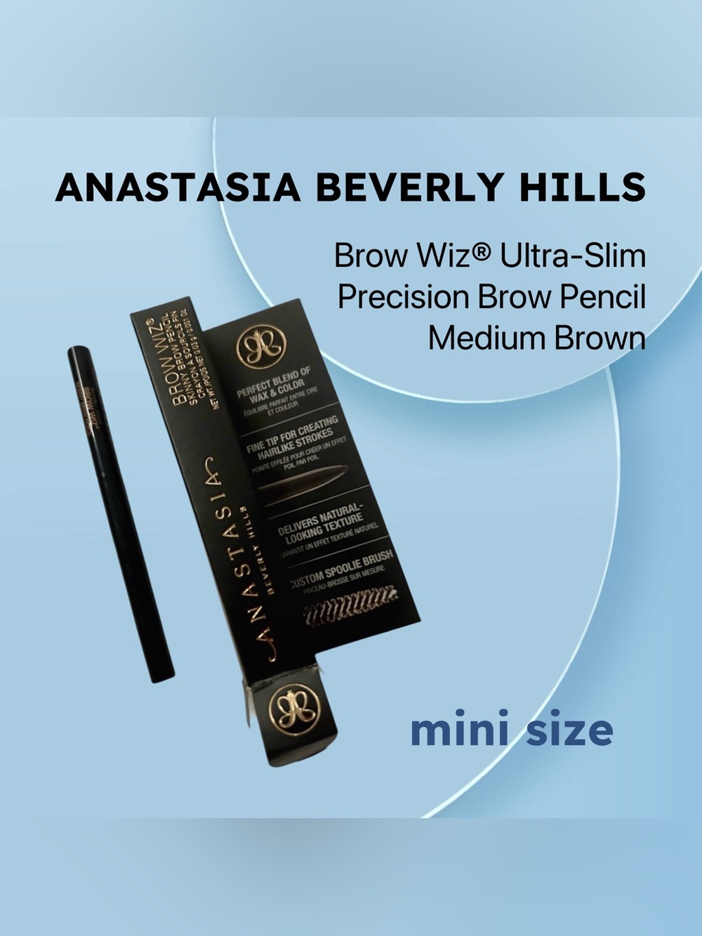 🇺🇸🆕📦NIB ANASTASIA BEVERLY HILLS |MINI| Iconic Medium Brown Brow Wiz Pencil